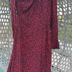 Altuzarra Burgundy and Black Dress